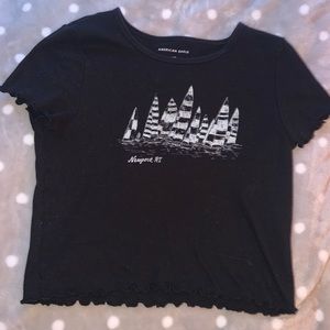 American eagle cropped graphic tshirt